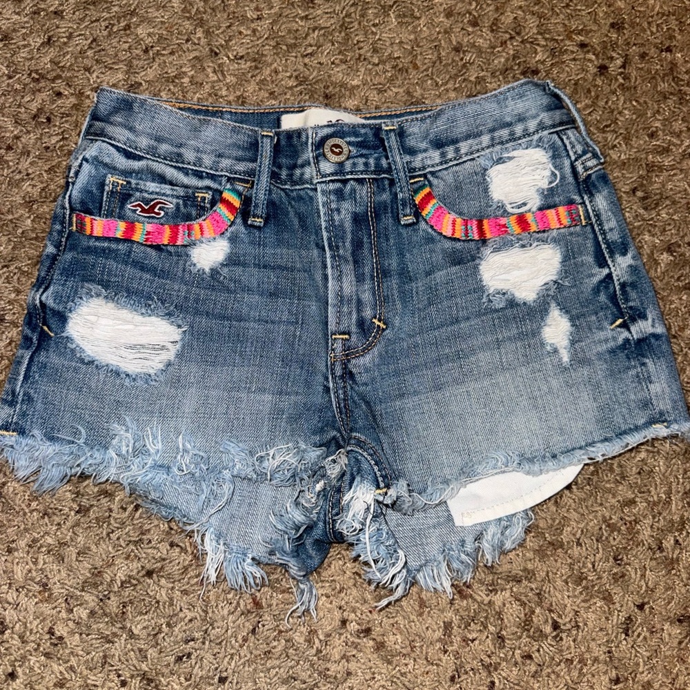 Hollister Light Blue Women's Jean Shorts Size 00
